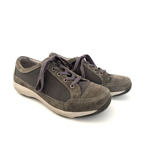Dansko Harmony Walking Shoe Women's Size 8 / Eur 38 Gray Suede Leather Sneakers
